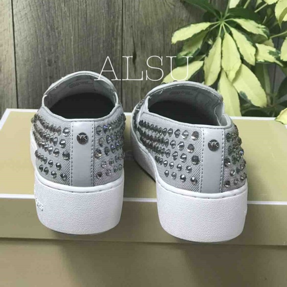 Michael Kors Trent Slip On Aluminum Grey W AUTHENT - Picture 7 of 8